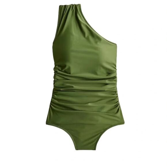 J.Crew Ruched one-shoulder one-piece Swimsuit Size 20 NWT - Picture 2 of 9